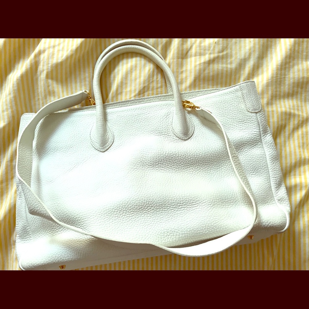 PRICE DROP White leather bag. Made in Italy